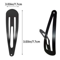 Clip de pelo grande Yuntop negro para sujetar coletas con seguridad.