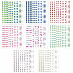 Yuntop pearl stickers colorful flat-back gems for nails with easy self-adhesive application.