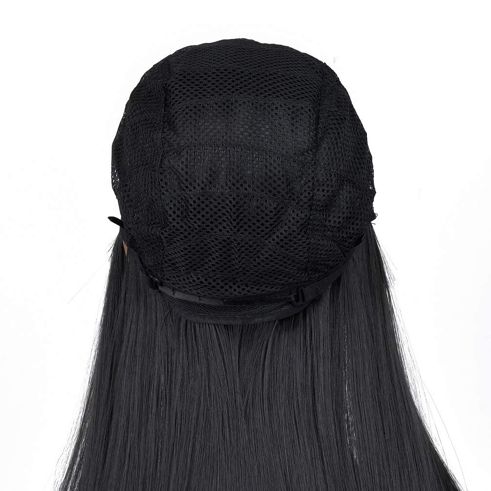 YunYan cosplay-concert wig in black 26in ideal for themed outfits.
