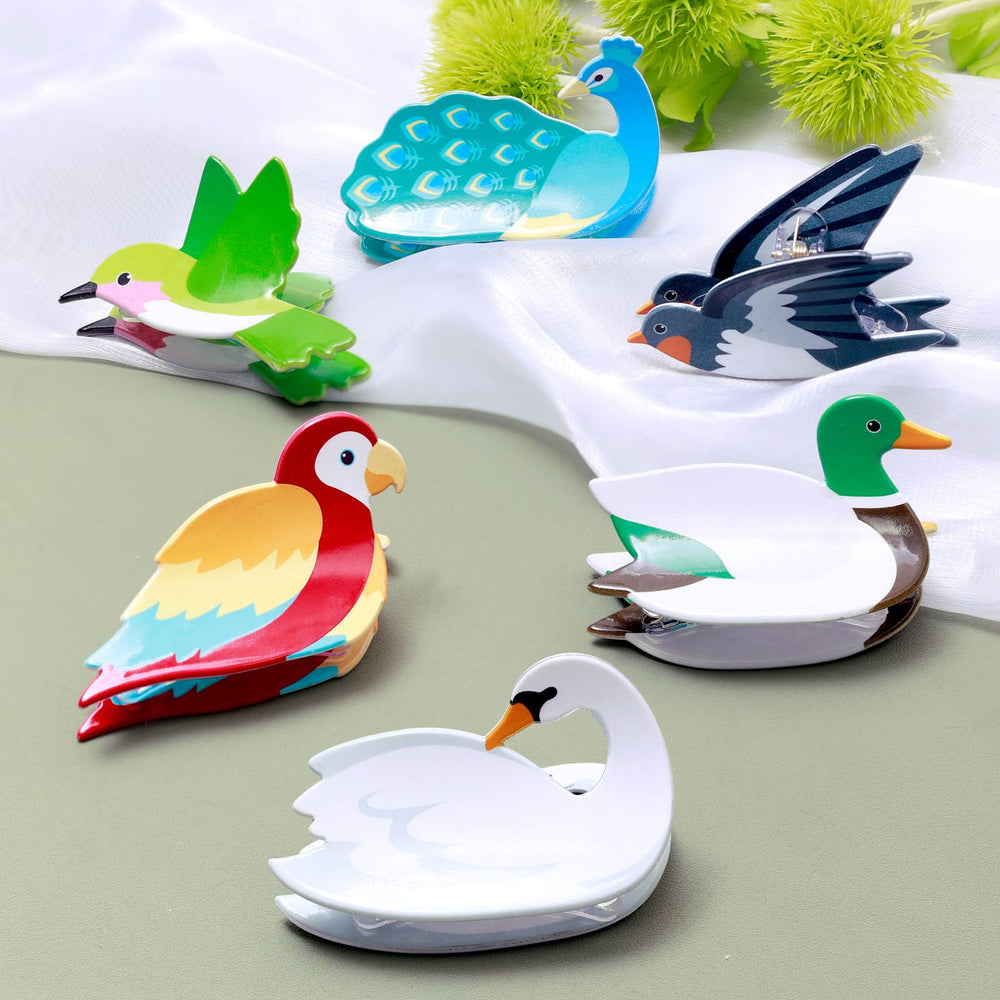 Yussti Birds Hair Clips packaged set ideal gift for bird lovers