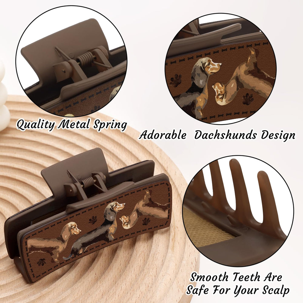 Yussti non-slip dachshund clip provides reliable hold for various hair textures.
