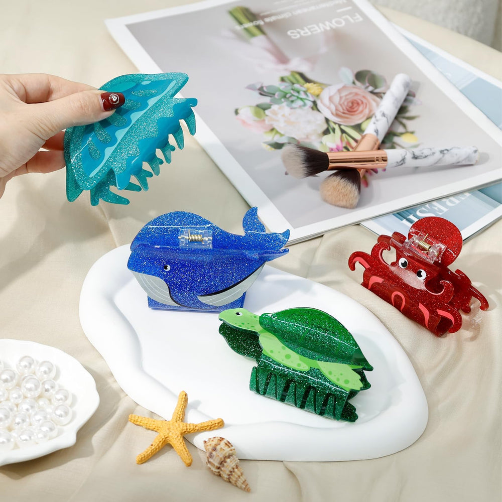 Yussti sea animals octopus hair clip showcases fun design and secure half-up styles.