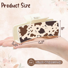 Yussti Western Leather Hair Claw Longhorn Skull design keeps hair secure during activities.