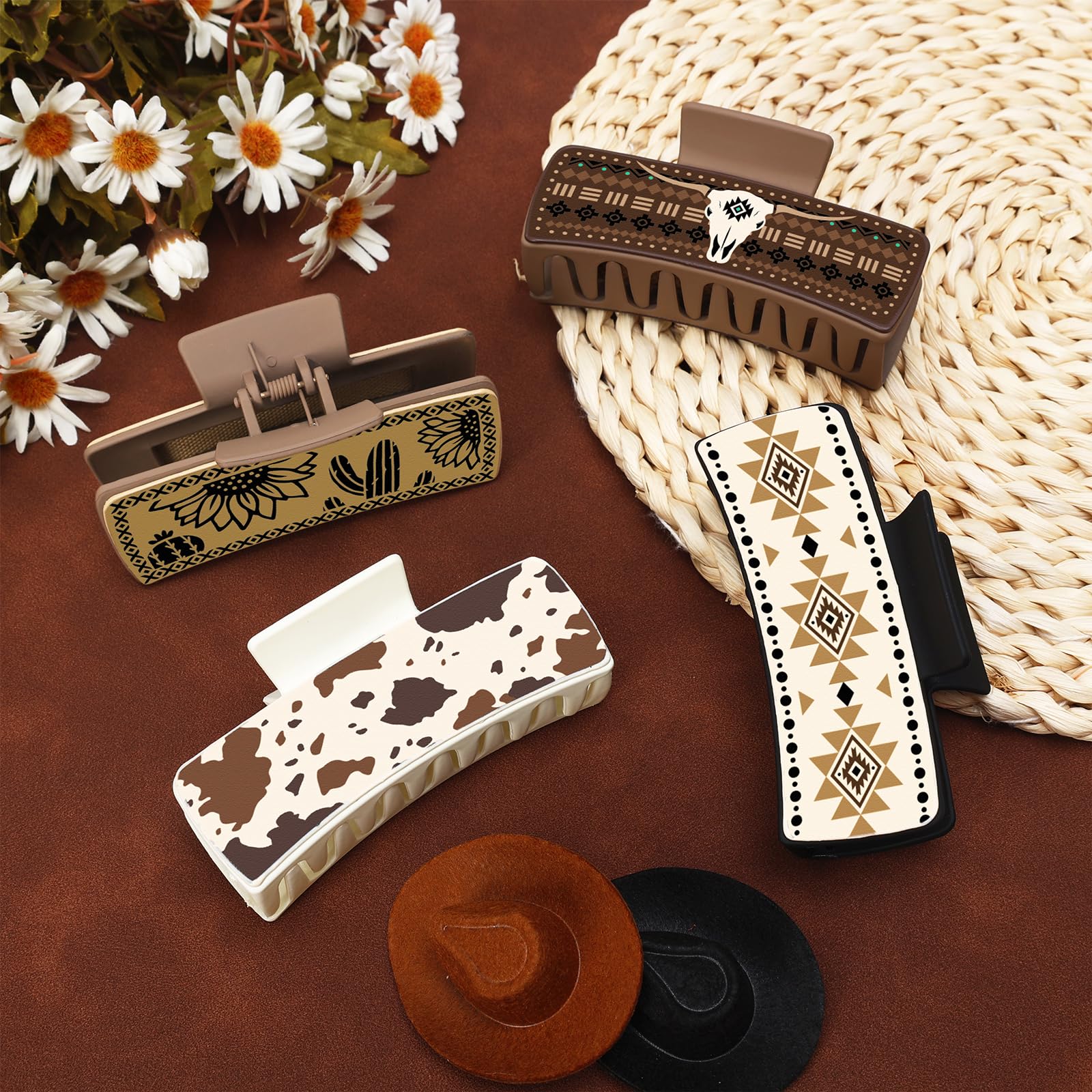Yussti Western Leather Hair Claw Clip Gift-Ready packaging suits gifting occasions.
