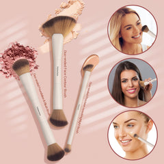 YutimeAura foundation brush closeup demonstrates precise blending for flawless base makeup