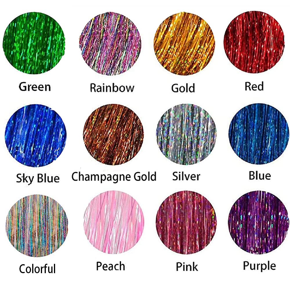 YUUYEE hair tinsel beads silicone rings kit for secure wear
