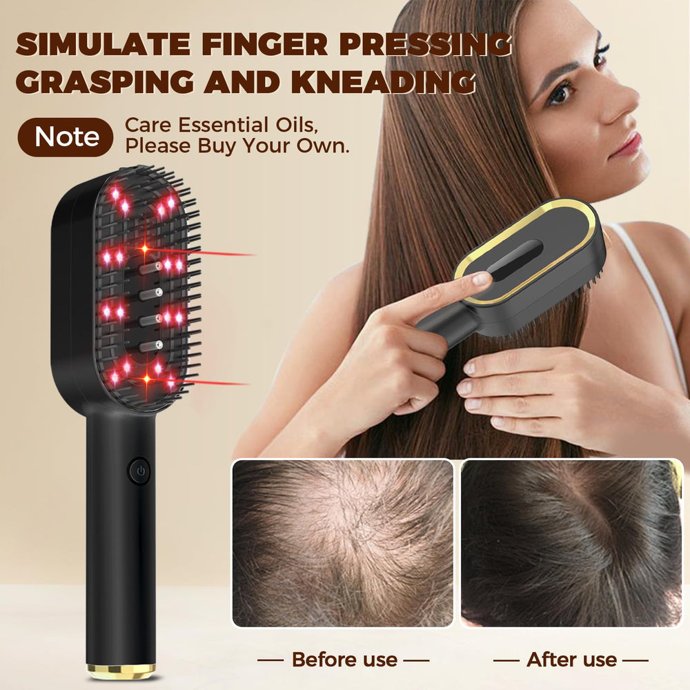 Yuxian Laser Hair Growth Comb close-up teeth detail targeting the scalp