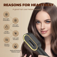 Yuxian Laser Hair Growth Comb in hands-on use for on-the-go sessions