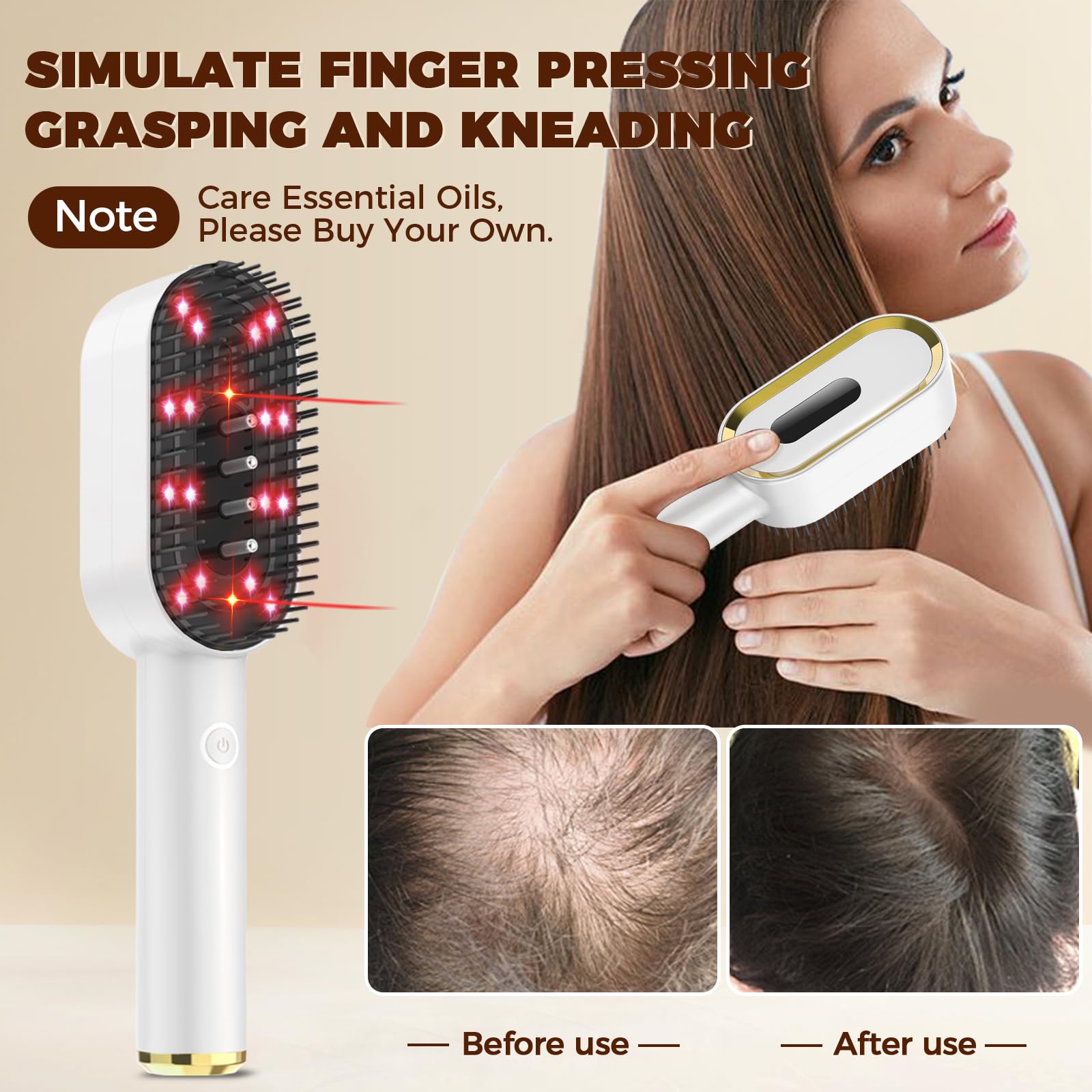 Yuxian Laser Hair Growth Comb laser-teeth array for targeted scalp treatment