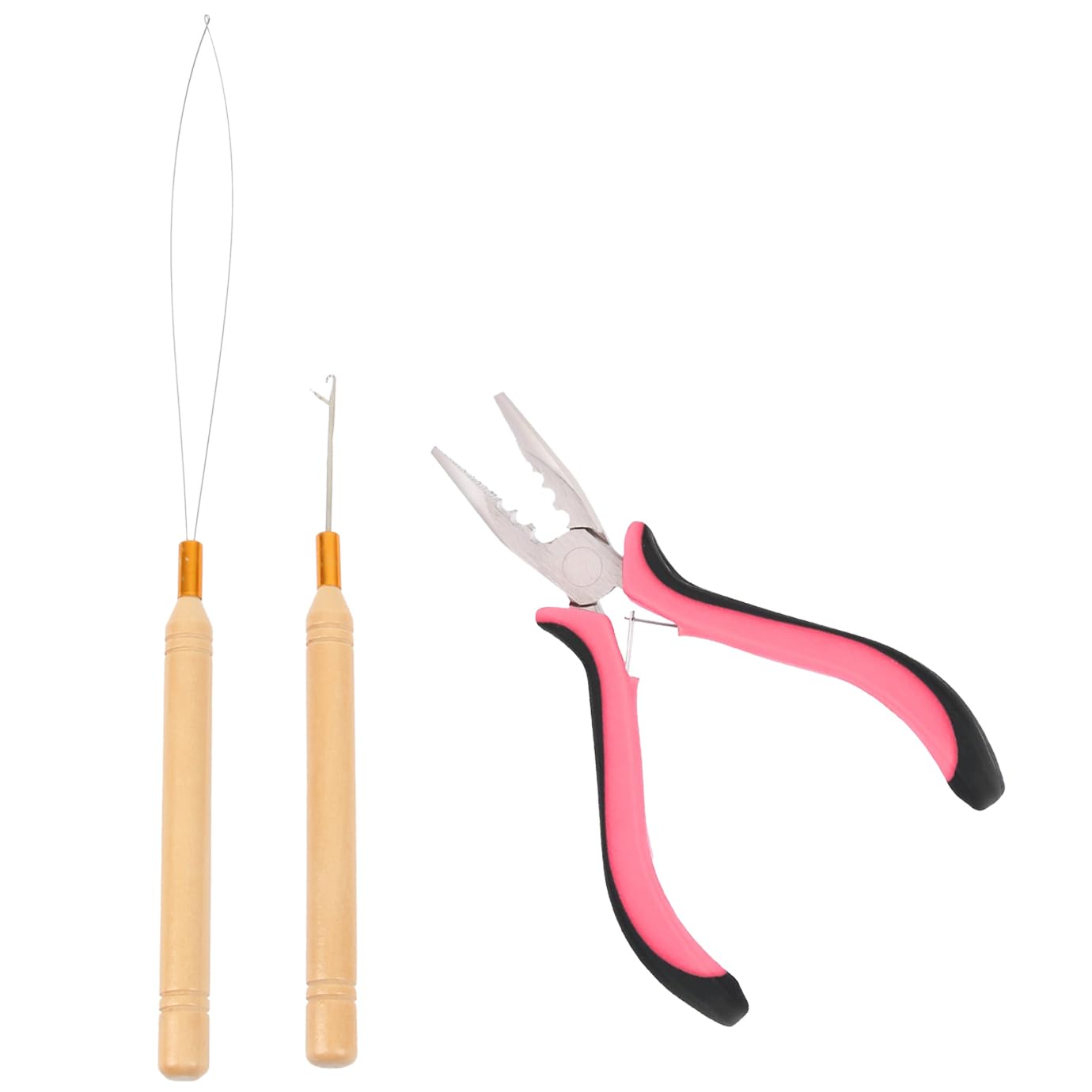 Empaque compacto YUXIANG con herramientas para extensiones, transporte cómodo.