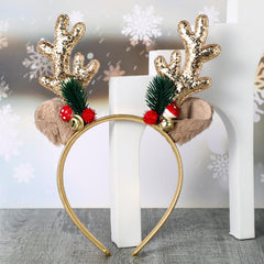 YUXIANLB deer ears headband multi-use design suits Halloween and Christmas celebrations.