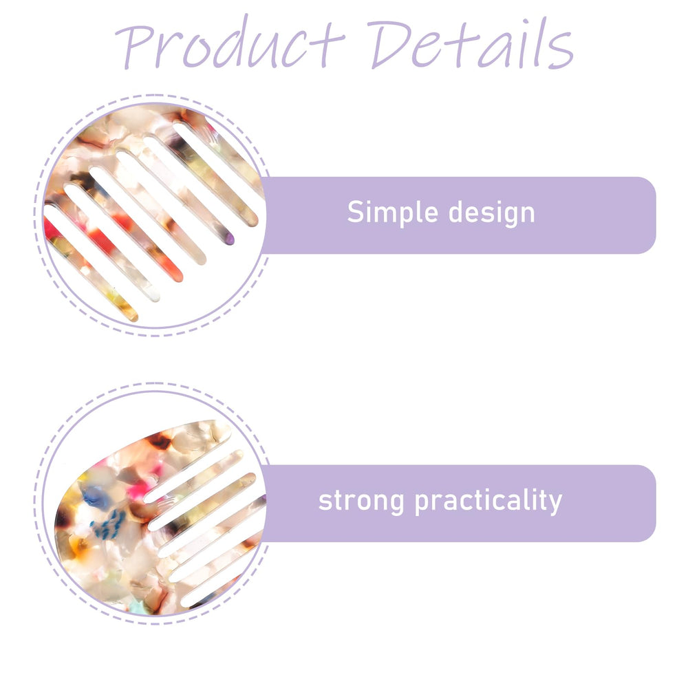 YUXIANLB travel comb wide-tooth close-up reduces snagging on curly or thick hair.