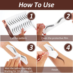 YUXIANLB waterproof lasting brow stickers withstand sweat and rain for all-day wear.
