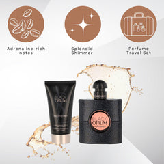 Yves Saint Laurent Black Opium packaging image showcasing premium design of the holiday set.