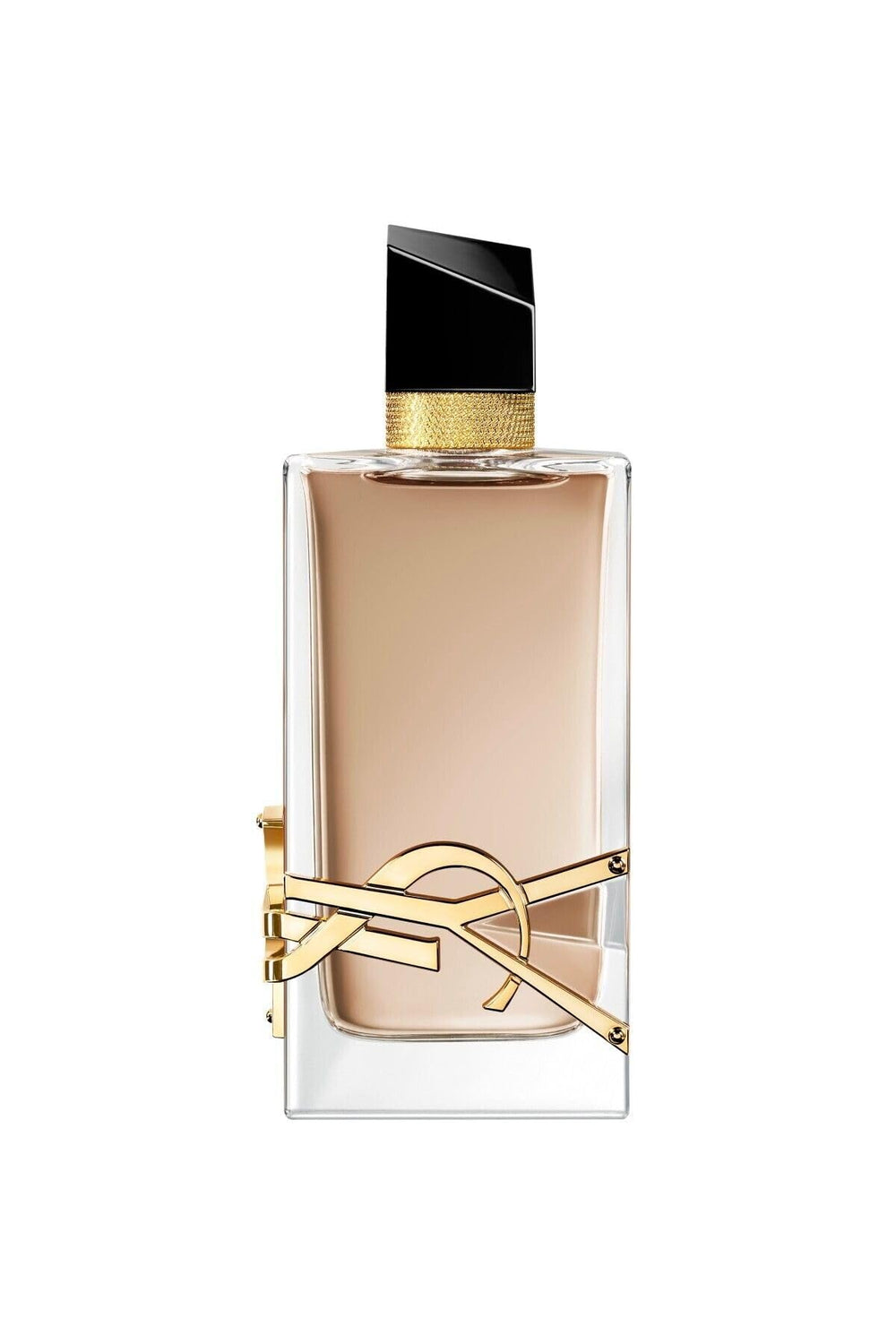 Yves Saint Laurent Libre Flowers and Flames bottle close-up highlights bold floral aura for evening wear.