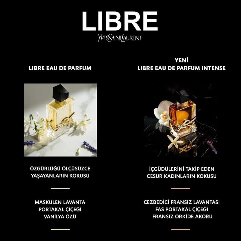 Yves Saint Laurent Libre Intense detalle fragancia, notas cálidas para noches especiales.