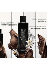 YSL Myslf bottle close-up emphasizes woody and fresh notes for confidence.