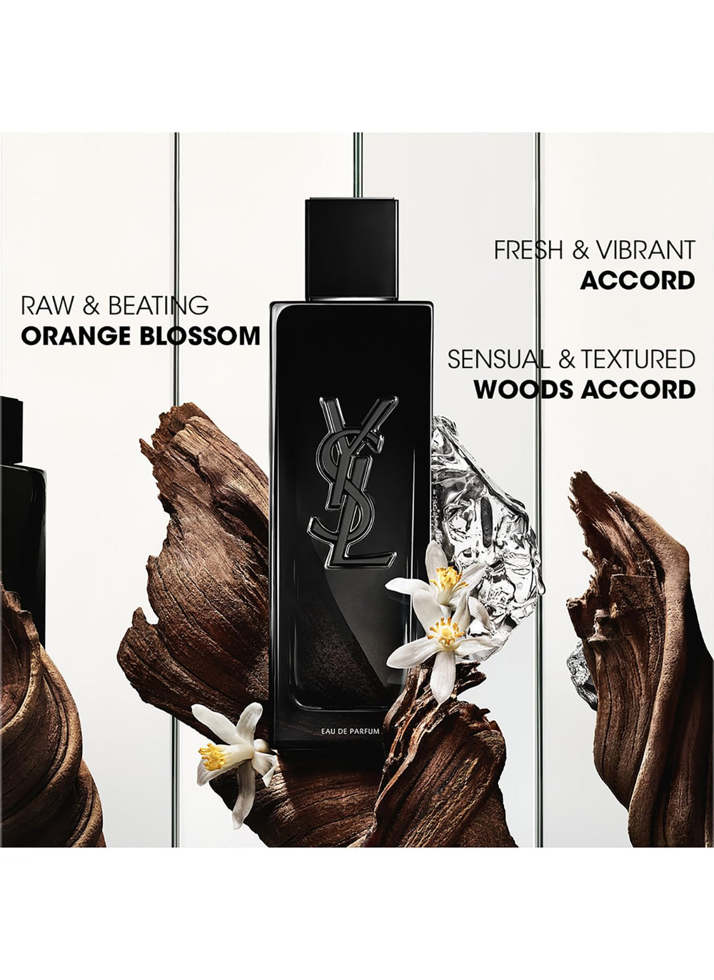 Yves Saint Laurent Myslf bottle side angle showing sleek refillable design