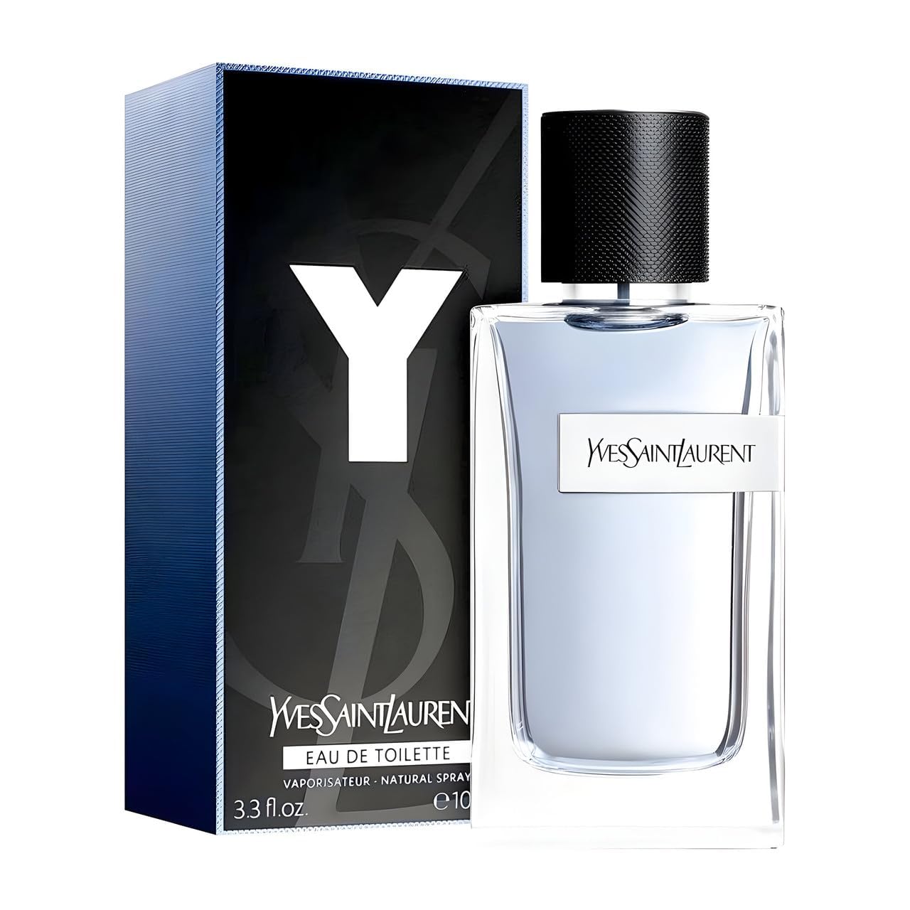 YSL Y EDT with wardrobe: complements white tee and black jacket aesthetic.