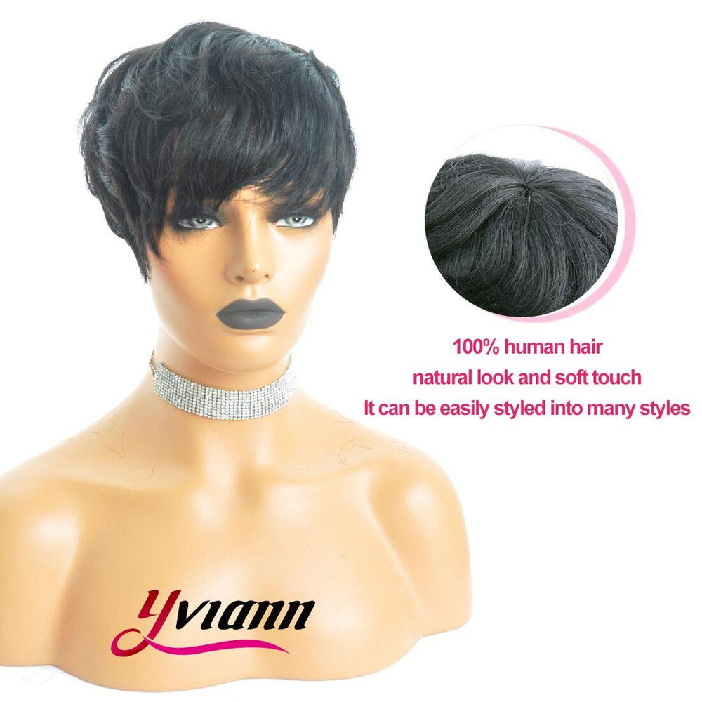 Yviann virgin-human-hair wig close-up texture shows soft premium feel