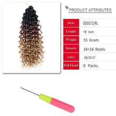 YXCHERISHAIR GoGo Curl 18in 1B/27—soft, glossy deep wave