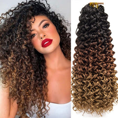 YXCHERISHAIR GoGo Curl crochet hair 18in 1B—full natural texture for daily wear