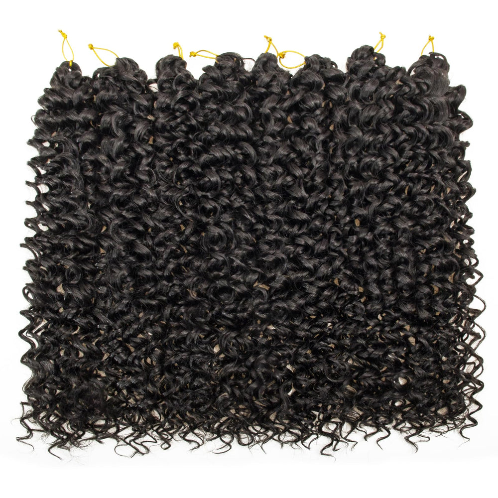YXCHERISHAIR 12-inch curly crochet braid in 1B for quick daily styling.