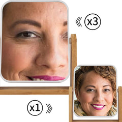 YYPDC makeup mirror white matte frame with modern, clean styling