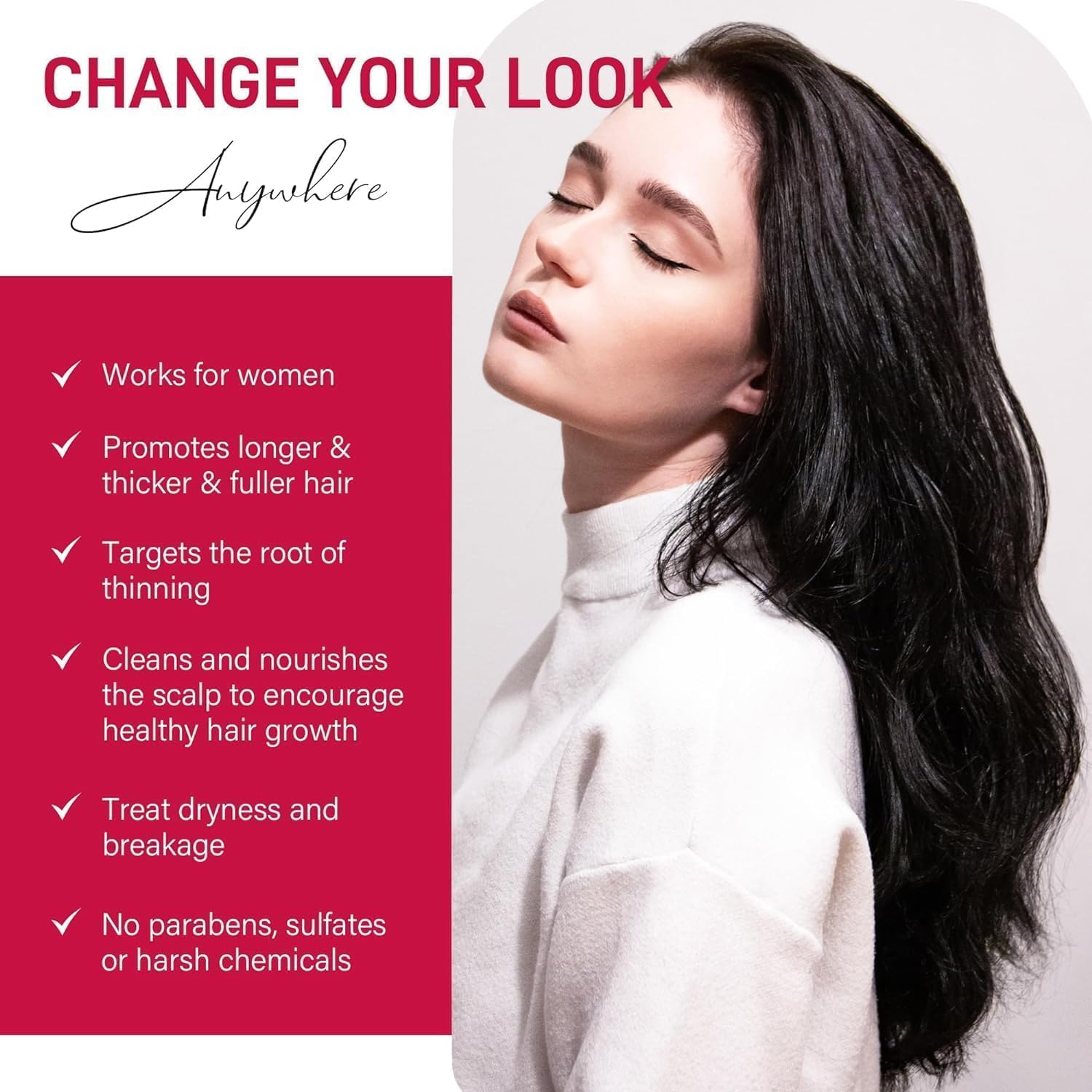 Yzmoffer Minoxidil foam applied to scalp—targeted care for thinning areas.