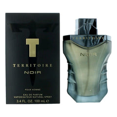 YZY Perfume Territoire Noir bottle close-up for confident daily wear.