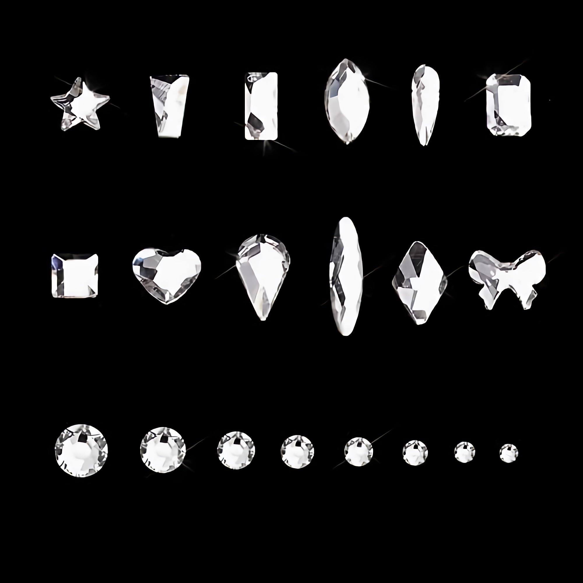 Yzzseven flatback nail art crystals for radiant nail designs.