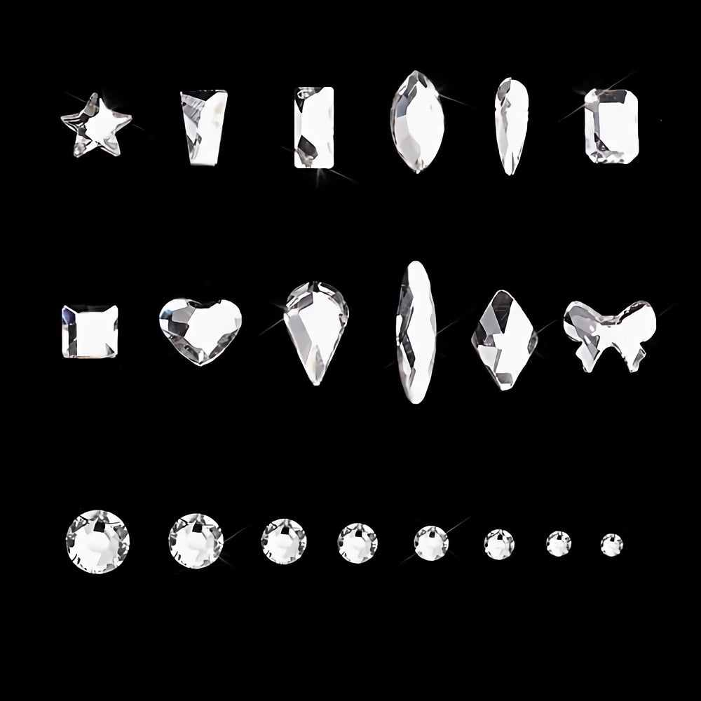 Yzzseven flatback nail art crystals for radiant nail designs.