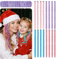 Z-CHARMMY fairy hair tinsel kit packaging showing vibrant colors for gifting.
