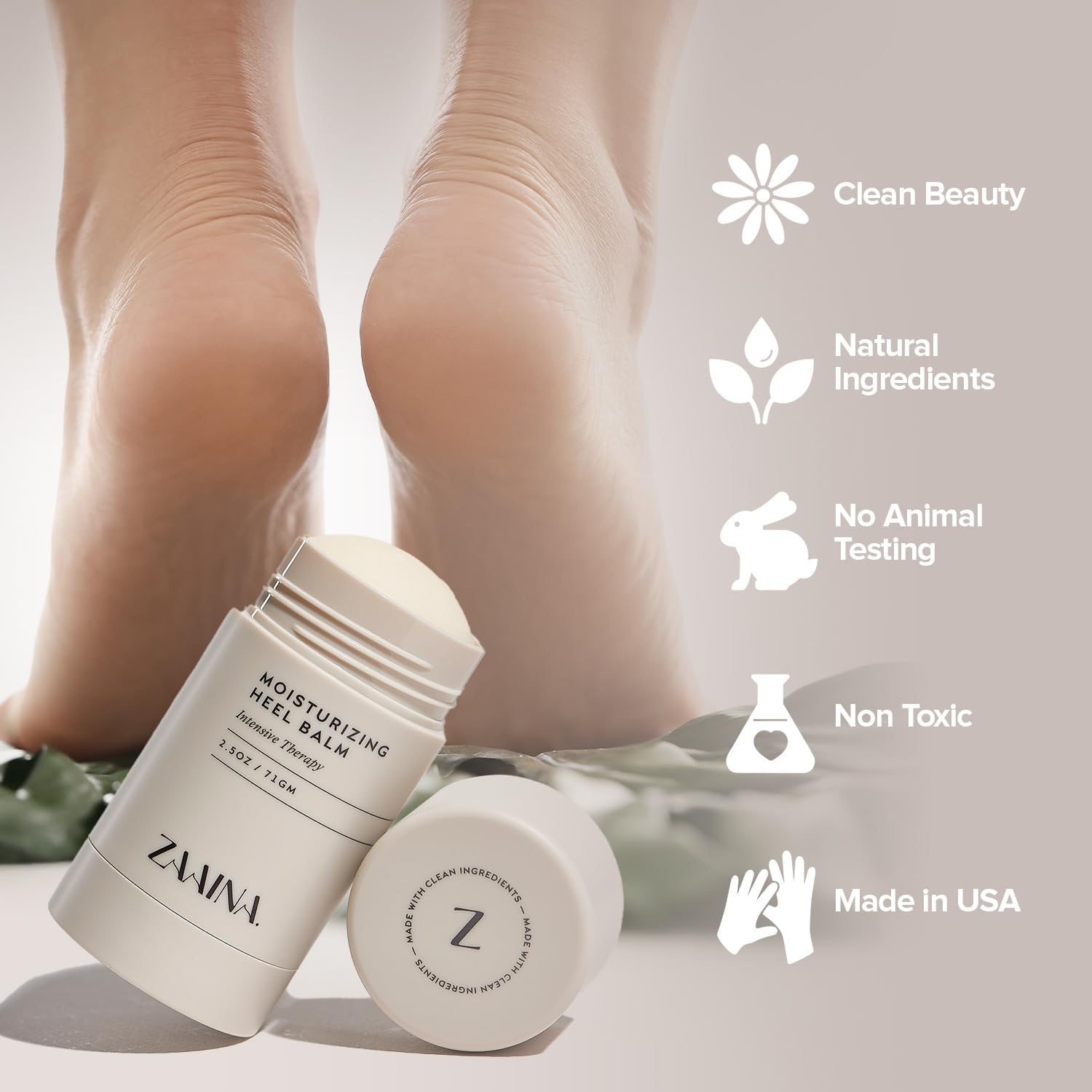 ZAAINA with tea tree and peppermint oils for soothing foot care.