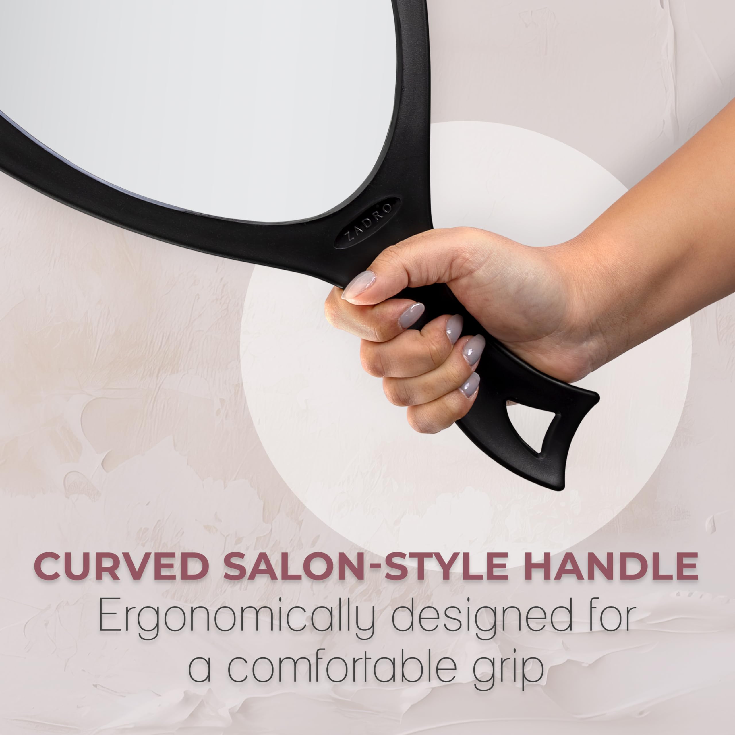 Tall 19.25-inch height of Zadro mirror for generous viewing angle