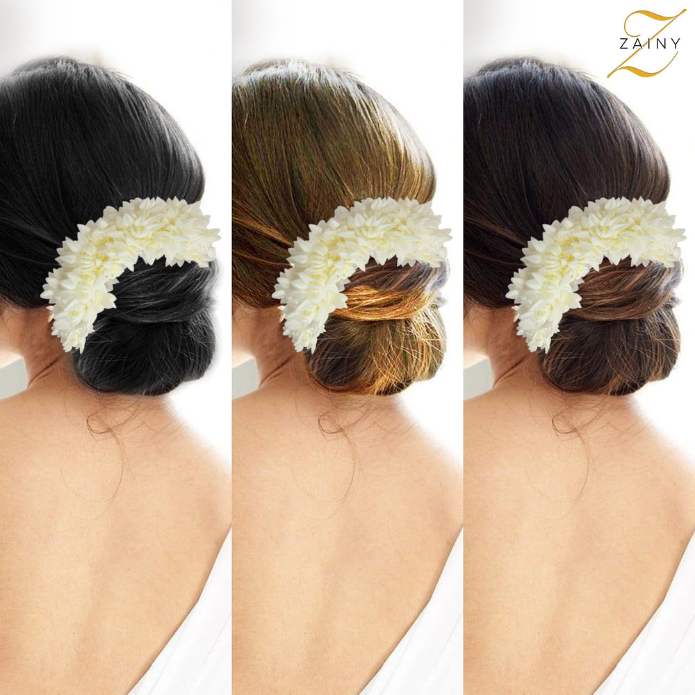 ZAINY Mogra Gajra resembles real jasmine for elegant cultural looks.