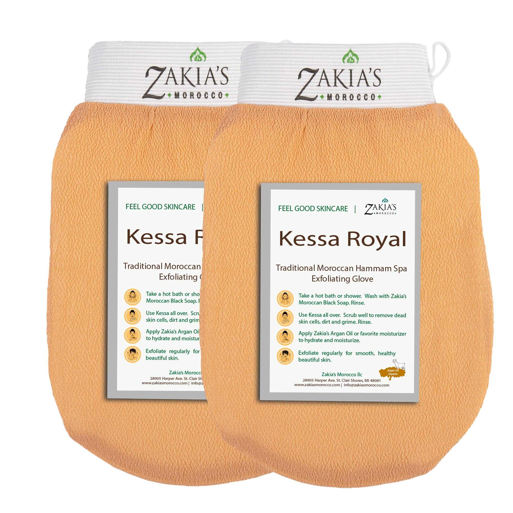 Zakia's Morocco Original Kessa exfoliating glove beige close-up for smoothing dry skin