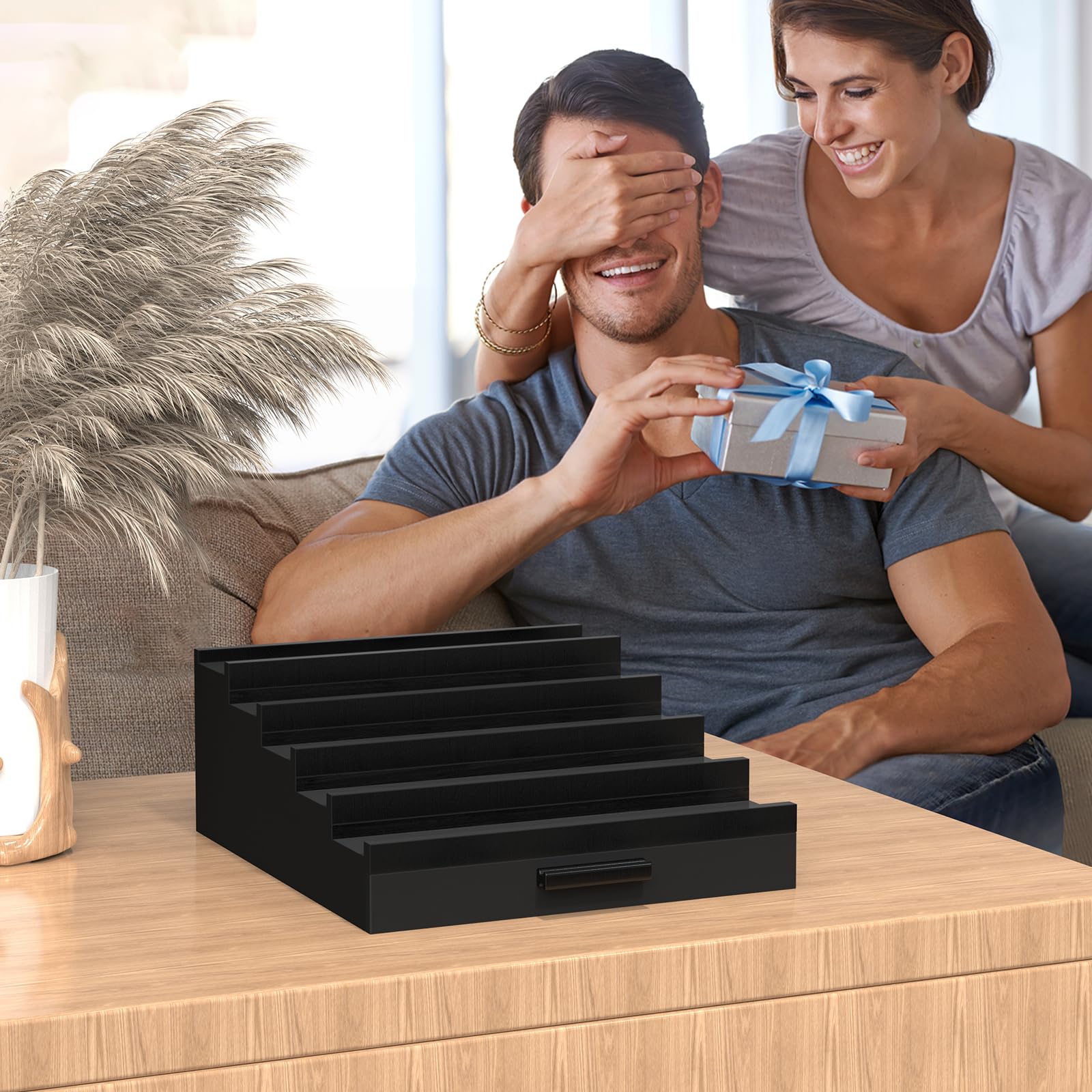 Zaldia Zalida keeps fragrances neatly organized for easy selection