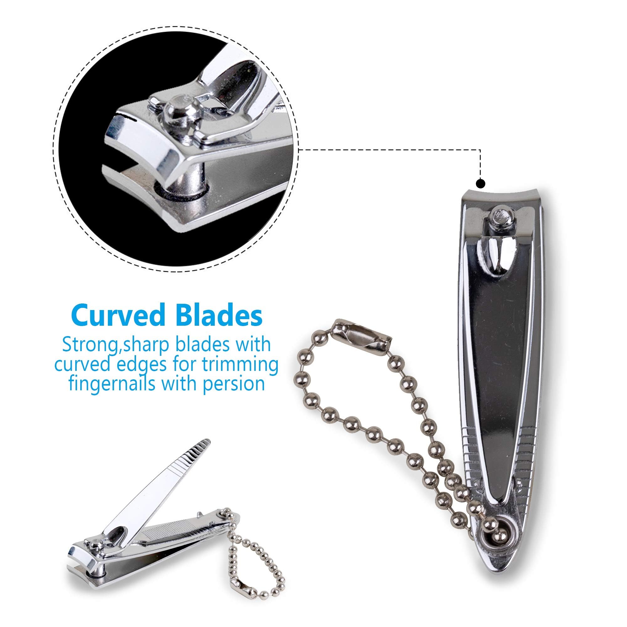 ZALIK nail clippers six-pack file-cleaner combo for quick grooming touch-ups