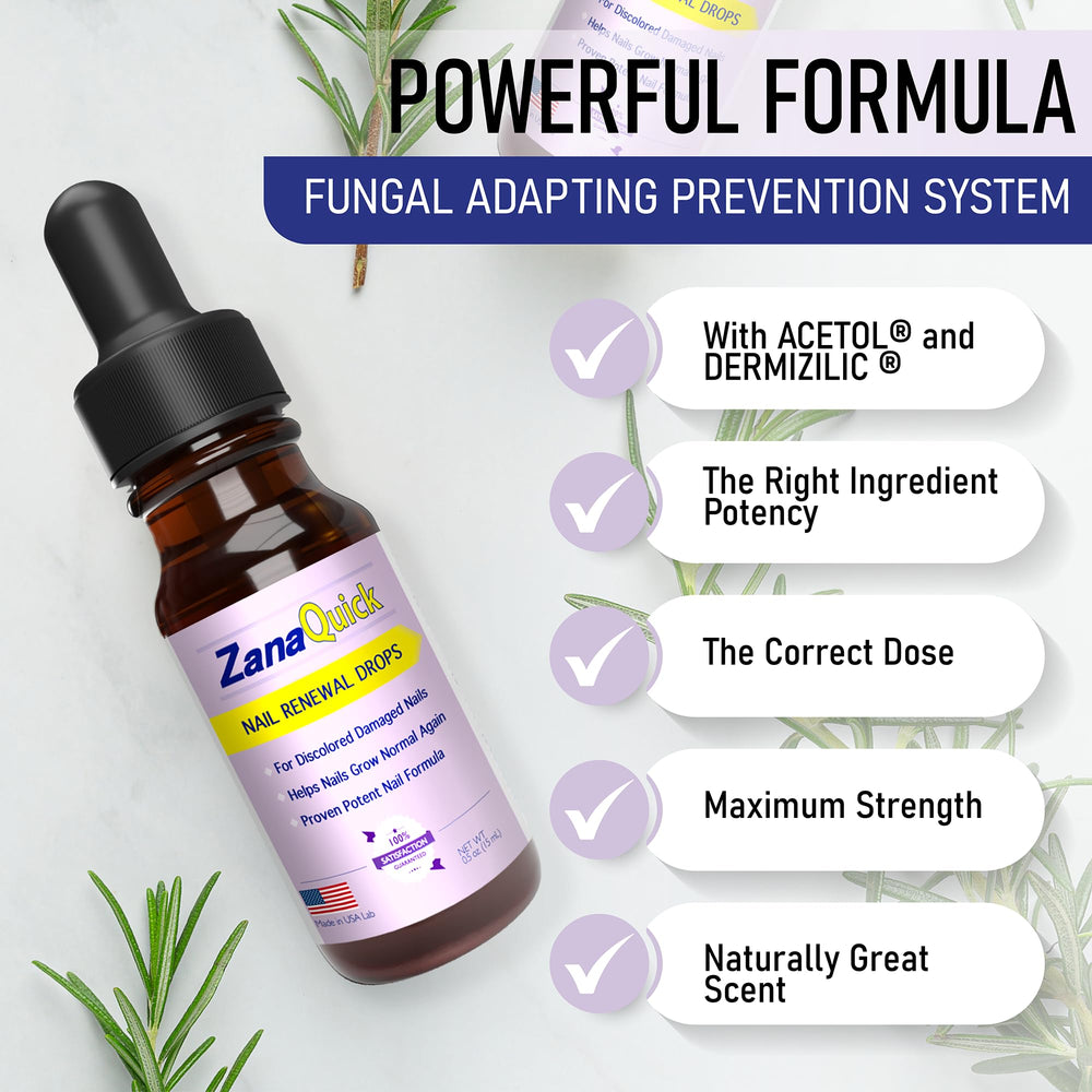 ZanaQuick plant-based formula icons convey gentle, plant-powered care.