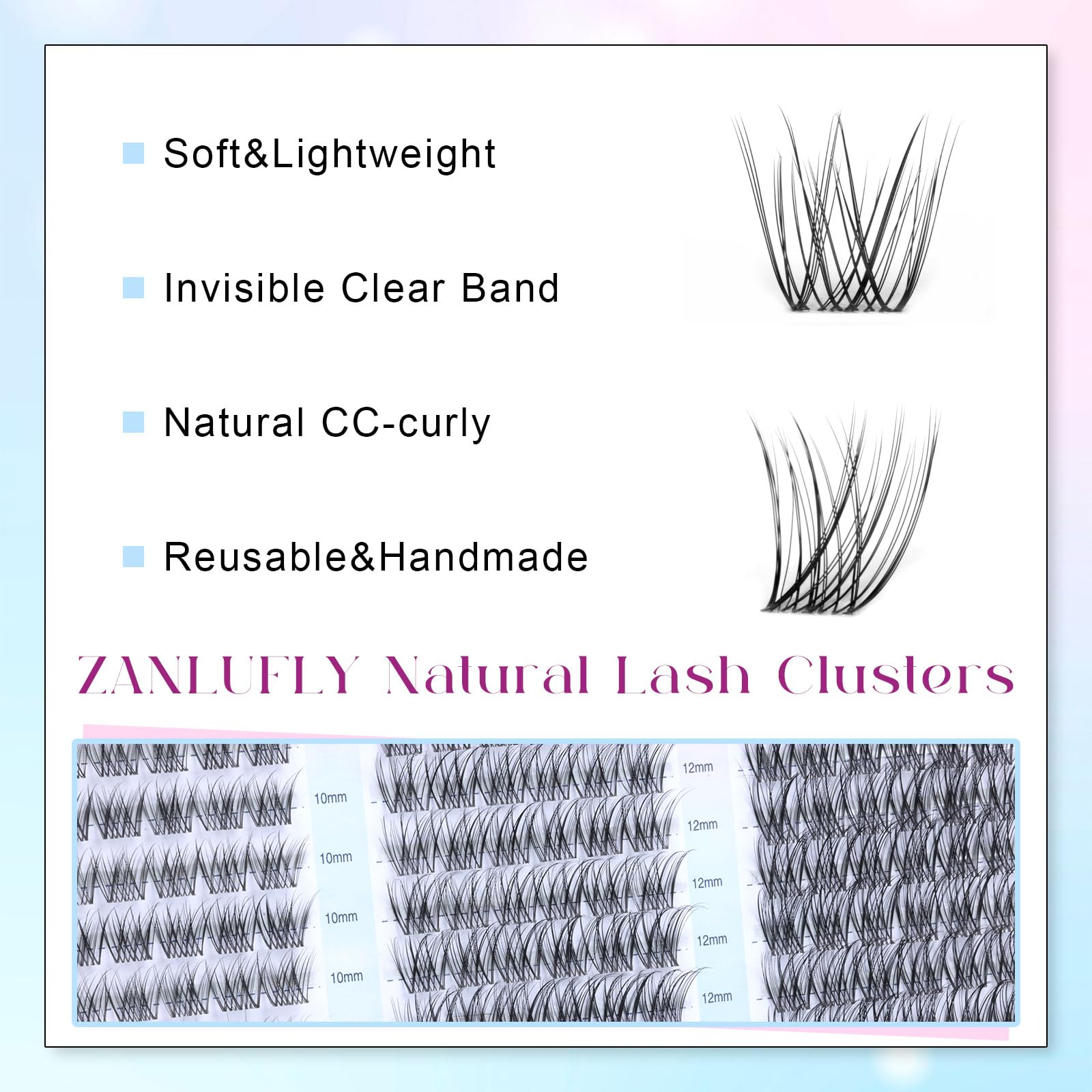 Zanlufly 2-in-1 lash bond and seal glue closeup highlights secure adhesion.