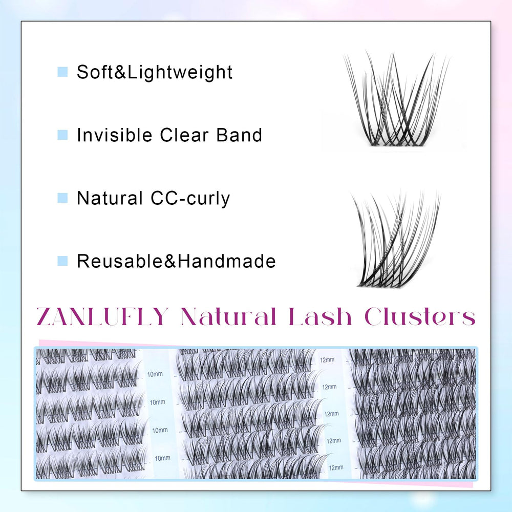 Zanlufly 2-in-1 lash bond and seal glue closeup highlights secure adhesion.