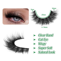 zanlufly cruelty-free cotton band lashes for comfortable all-day wear.