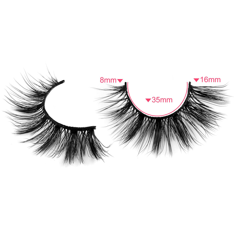 ZANLUFLY false eyelashes cat-eye 3D effect enhances eye shape