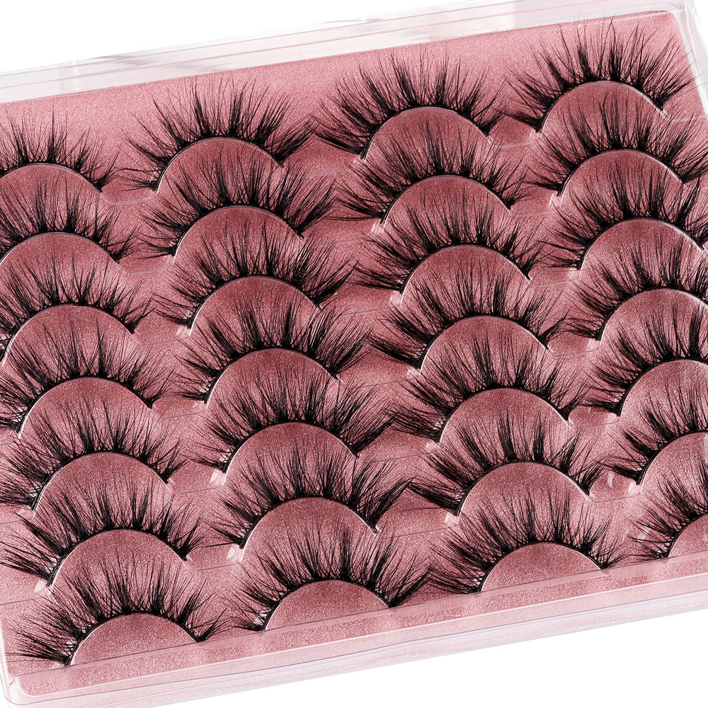 ZANLUFLY false eyelashes wispy natural look for everyday wear