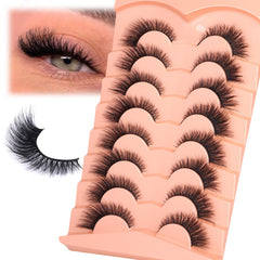Zanlufly mink lashes cat eye tray – lightweight lashes for comfortable all-day definition.