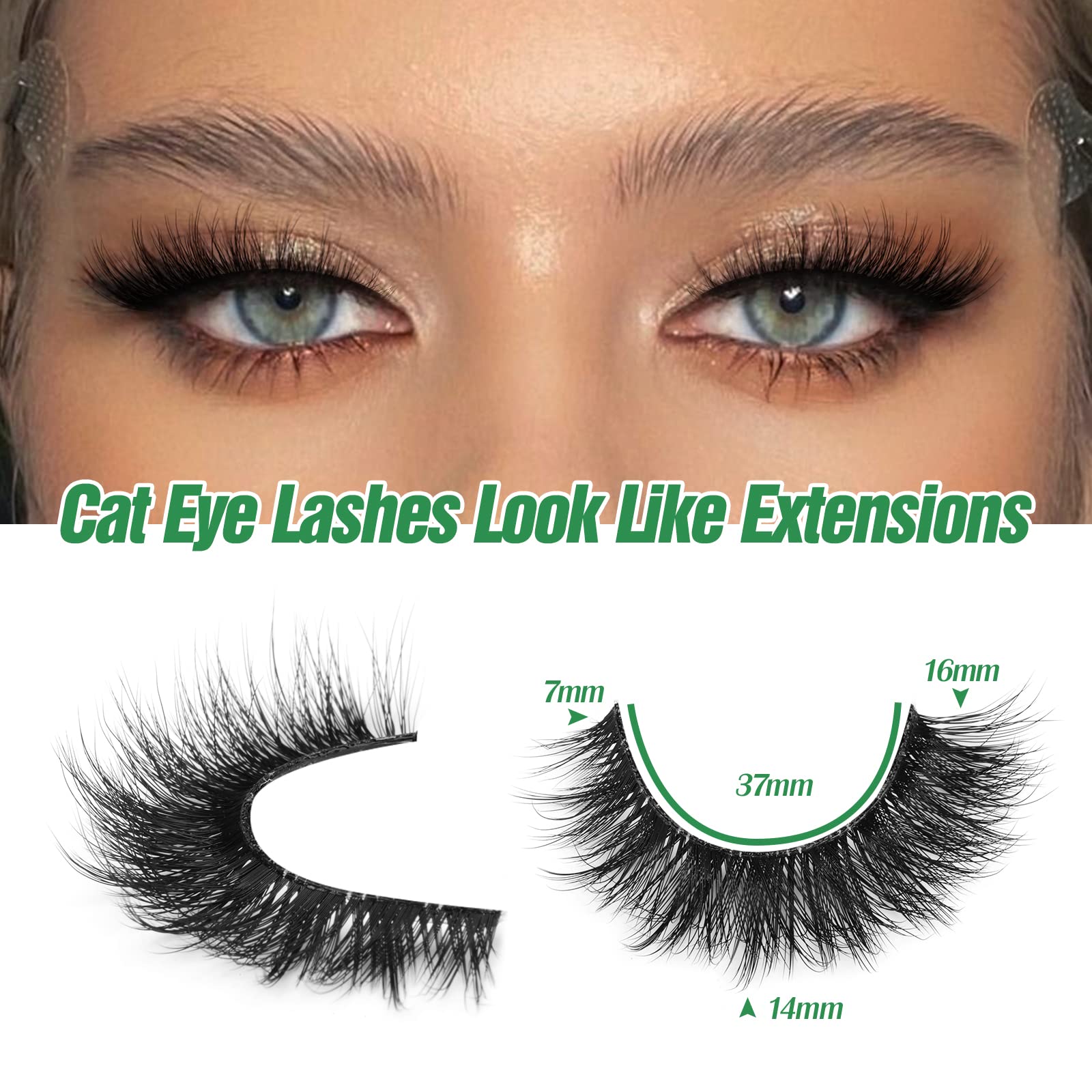zanlufly natural wispy lashes cat-eye effect for effortless daily glamour.
