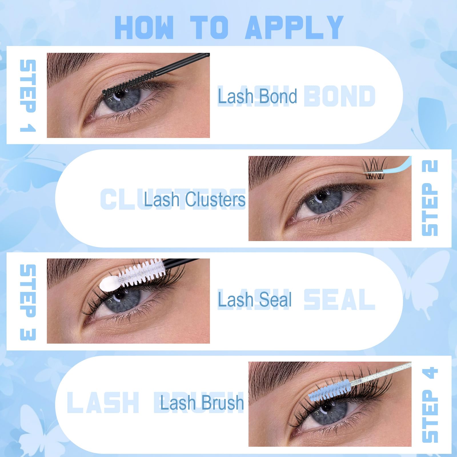 ZANLUFLY precision lash brushes for accurate placement