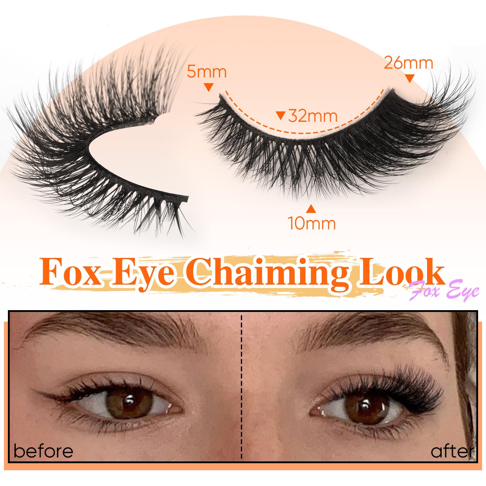 Zanlufly vegan mink-like fibre – cruelty-free lashes with a natural feel.