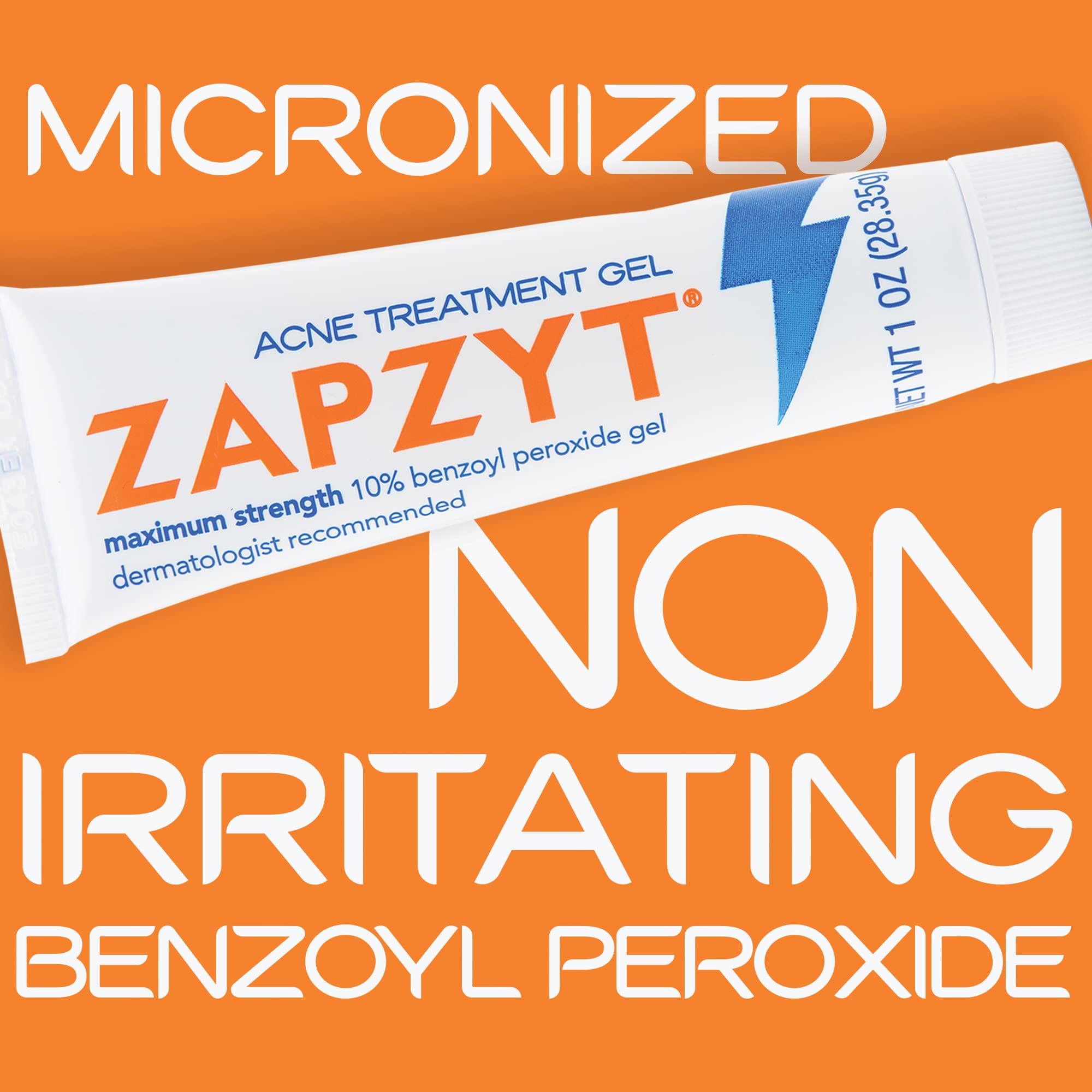 Zapzyt application area on the face demonstrates targeted skin treatment for blemish-prone areas.